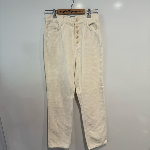 Reformation Cynthia Button Fly High Rise Straight Corduroy Pants - Picture 8 of 12